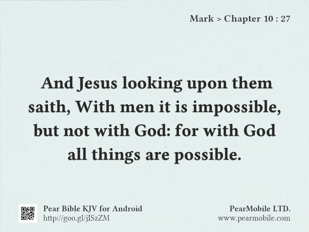 Mark, Chapter 10:27